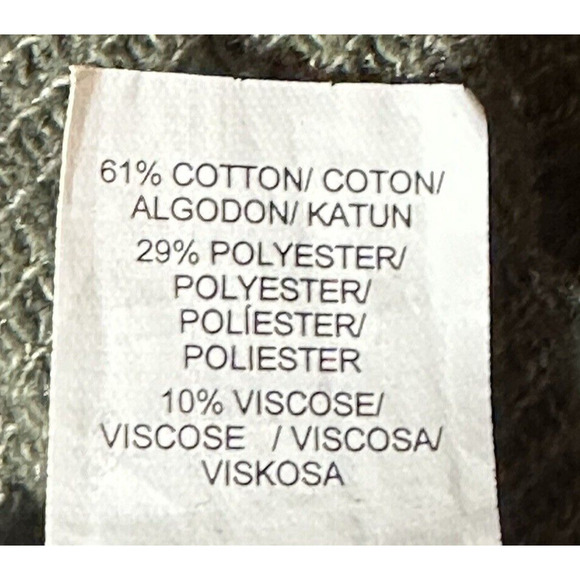 Lucky Brand Sweater Mens XL Green 1/4 Button Collar Long Sleeve Pockets 7M61122 - Picture 6 of 10